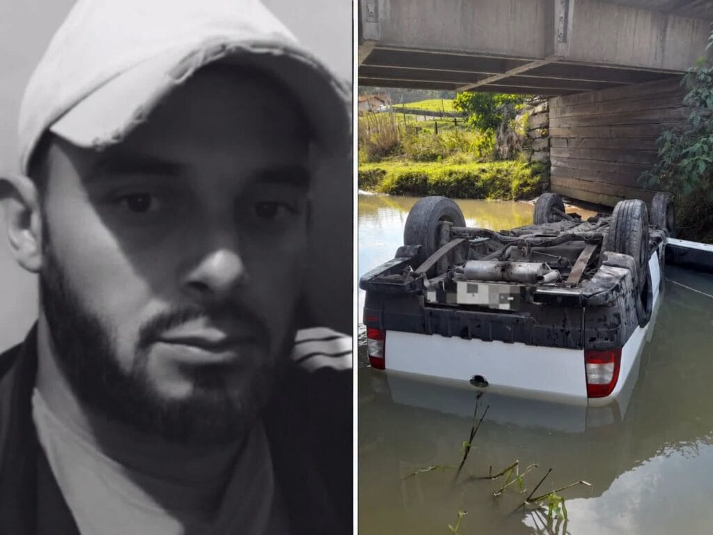 Motorista de 48 anos morre após carro capotar e cair em rio no Alto Vale