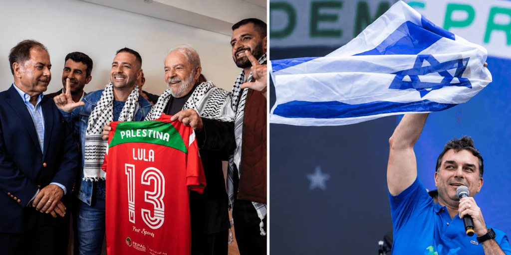 Lula vence na Palestina com 93% dos votos, enquanto Flávio Bolsonaro chega a 74% em Israel
